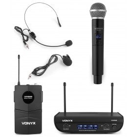 Vonyx WM82C Mikrofon-Set – XLR, 6,3 mm Klinke, Kabellos, 30–20'000 Hz