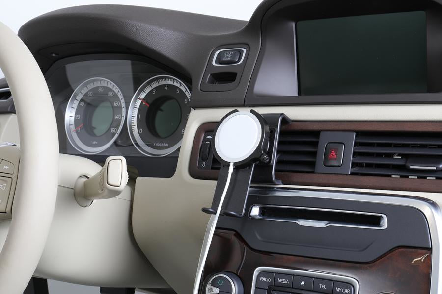 Brodit Auto-Halterung, Schraubbefestigung, 360° drehbar, neigbar 0–17° – für iPhone 12–13 – Schwarz