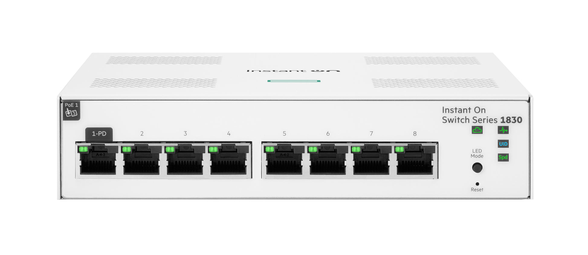 HPE Aruba 1830 8G JL810A – Managed Switch – 8×GbE, L2