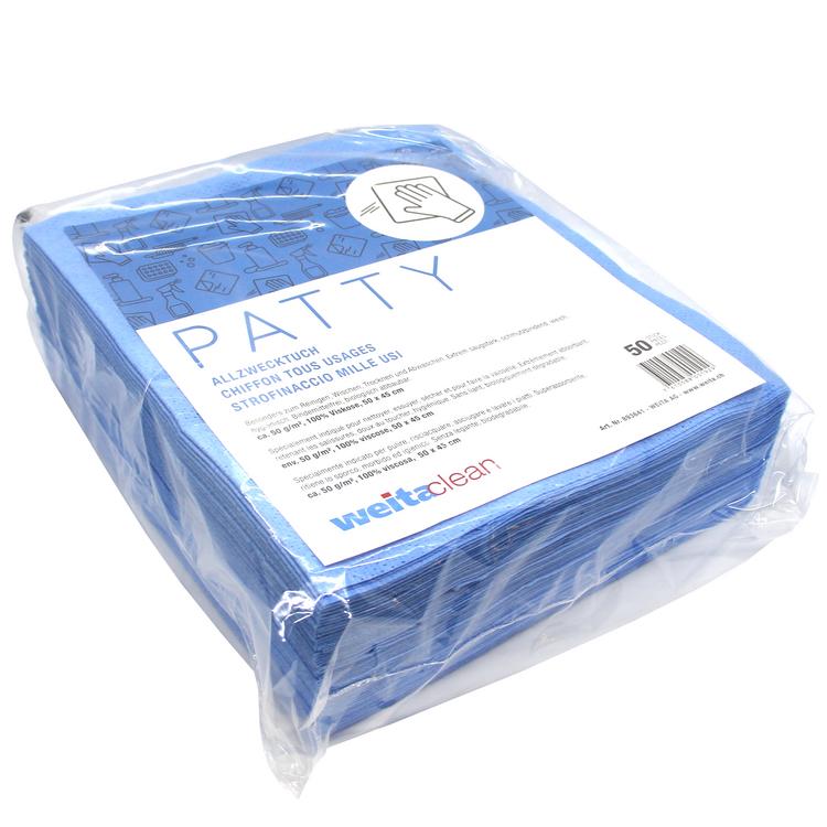 Weitaclean Reinigungstücher Patty – Viskose – 50 × 45 cm – Blau – 50 Stk.