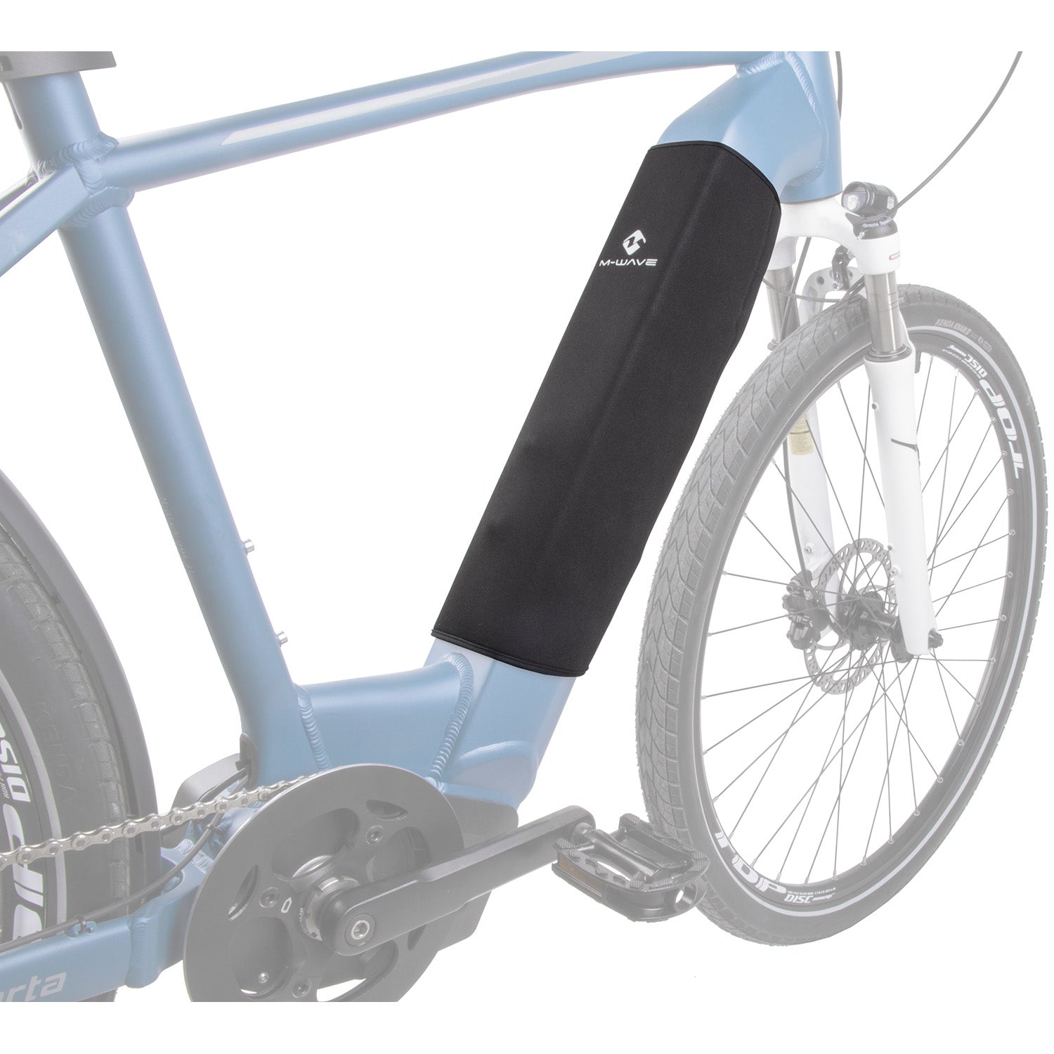 M-Wave Batterieabdeckung – für Velo – 420 mm – Schwarz – Neopren