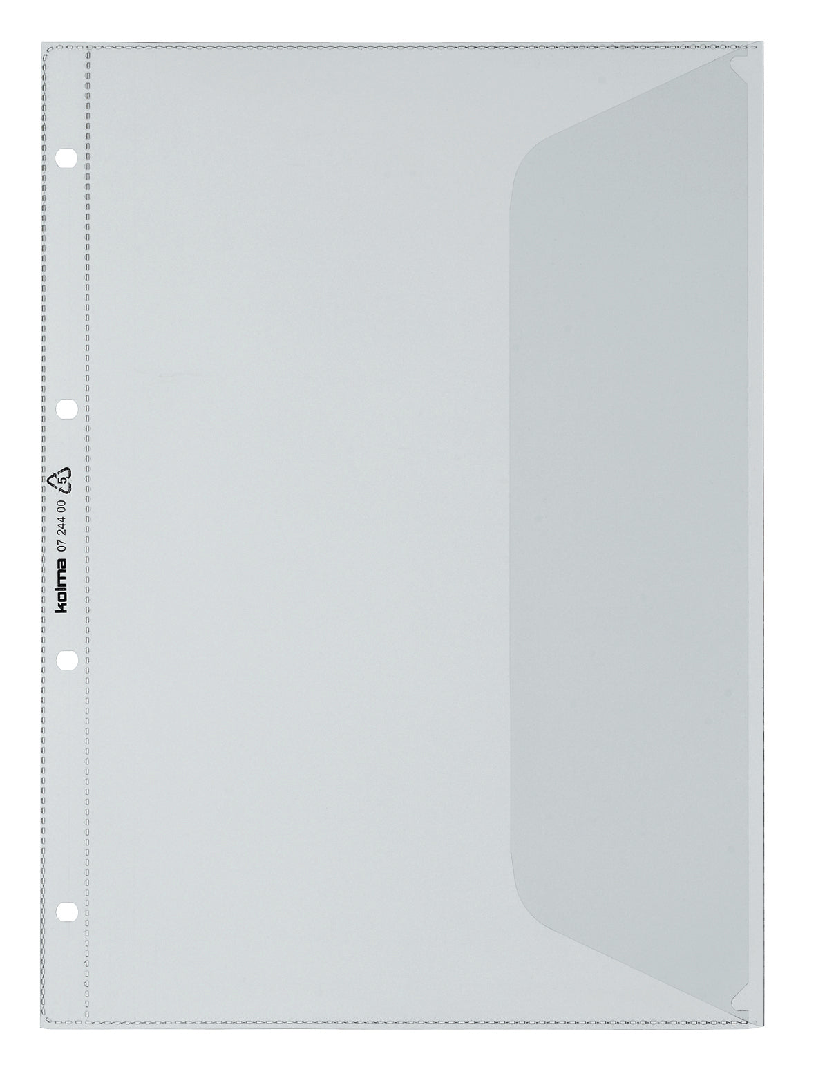 Kolma Sichtmappe A4 – Transparent, Kunststoff, Glänzend, 150 µm, 50er-Pack