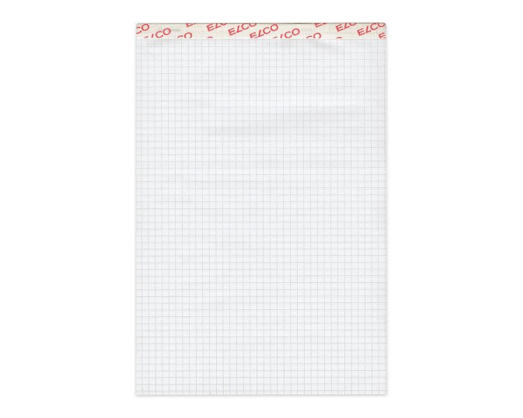 Elco Notizblock A5, kariert, 4 mm, Leimbindung, 100 Blatt, perforiert, 70 g/m² – weiss, 2er-Pack