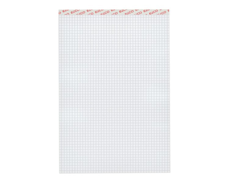 Elco Notizblock – A4 – kariert 5 mm – 100 Blatt – 70 g/m² – perforiert – weiss – 5 Stück