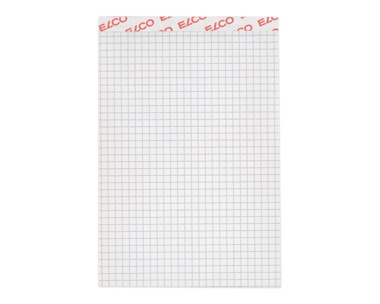 Elco Notizblock – A6 – kariert 4 mm – 100 Blatt – 70 g/m² – perforiert – weiss