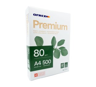 Ofrex Kopierpapier – A4, 80 g/m², hochweiss – für Inkjet, Laser, Kopierer – EU Ecolabel – 500 Blatt