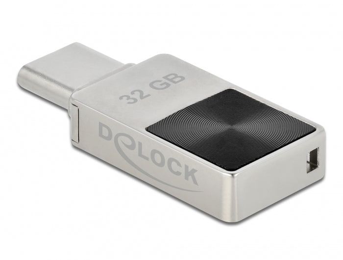 DeLOCK Mini USB-Stick 32 GB – USB-C USB 3.2 Gen 1, 140 MB/s Lesen, Metall, ohne Deckel, Silber