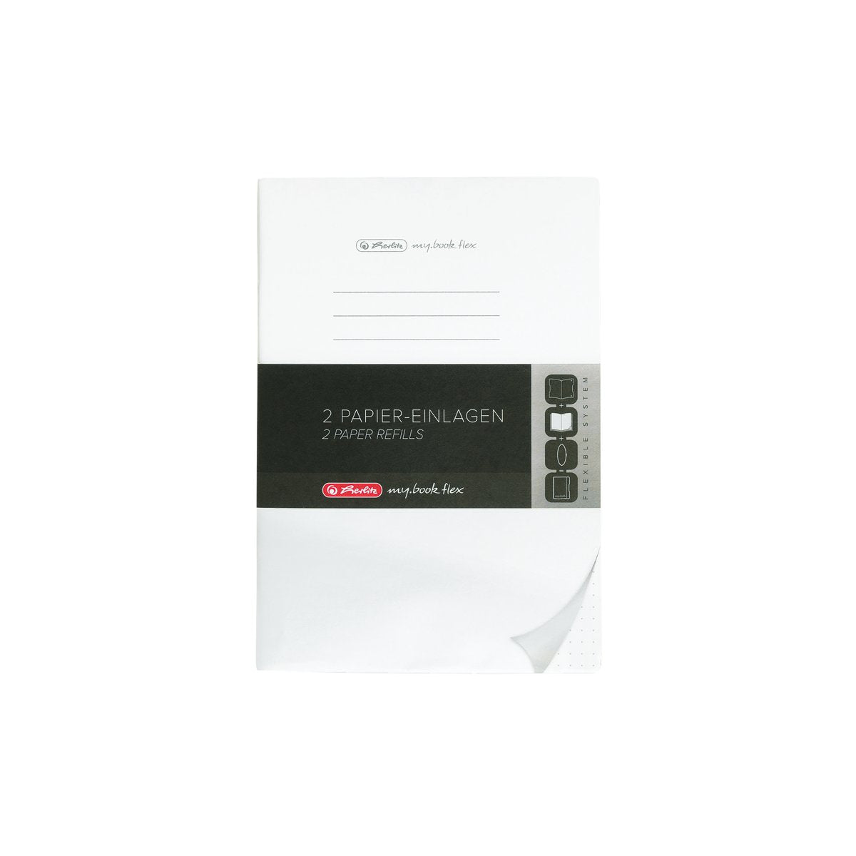 Herlitz Ersatzzettel – A4 – punktiert – 80 Blatt – 80 g/m², abgerundete Ecken, holzfreies Papier, weiss