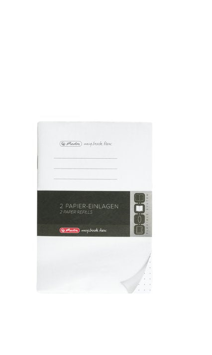 Herlitz my.book flex Ersatzzettel – A6 – blanko – 80 Blatt – 80 g/m², abgerundete Ecken, weiss