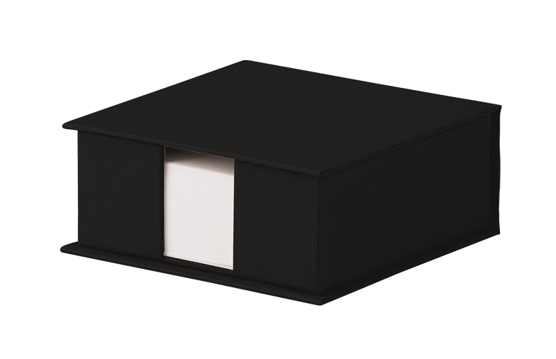 Rössler Zettelbox – Karton, Schwarz, 110 × 110 × 46 mm