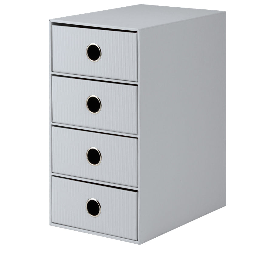 Rössler S.O.H.O. Schubladenelement – 4 Schubladen, Grau, Karton, B 250 × H 320 × T 175 mm