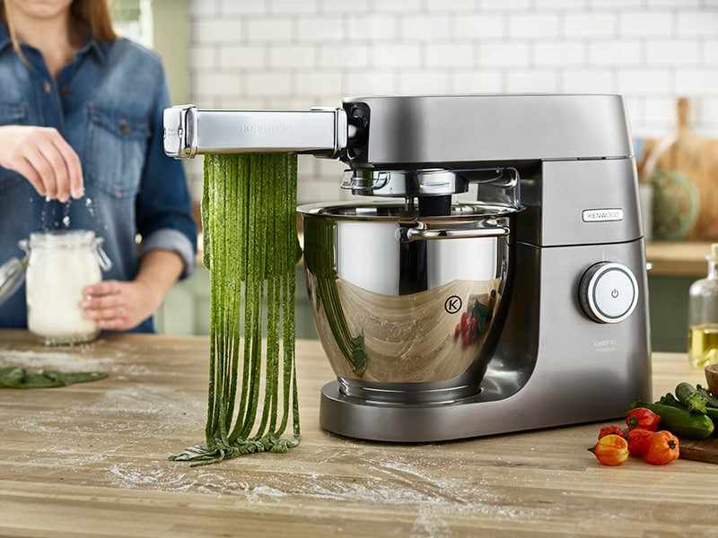Kenwood Pasta-Vorsatz KAX981ME Fettuccine – 13 × 11 × 5 cm – für Chef Sense, Chef Sense XL, kMix – Edelstahl