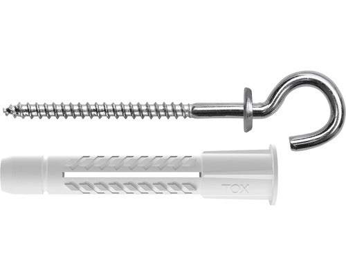 TOX Hakendübel Pirat Lenny-S – Ø 6 × 41 mm, Nylon, Grau, 4 Stk., für Beton, Stein
