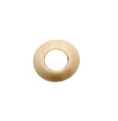 GLOREX Holzperlen, rund – natur – Ø 30 mm, Grossloch – 6 Stk.