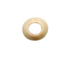 GLOREX Holzperlen – Natur – Ø 25 mm, Loch 10 mm, Grossloch – 8 Stk.
