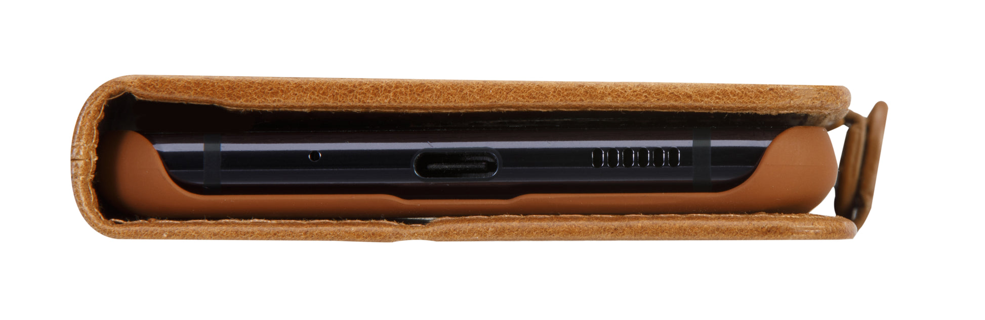 dbramante1928 Copenhagen Slim Folio – für Samsung Galaxy A53, mit Ständer, 3 Kartenfächer, Leder, Braun