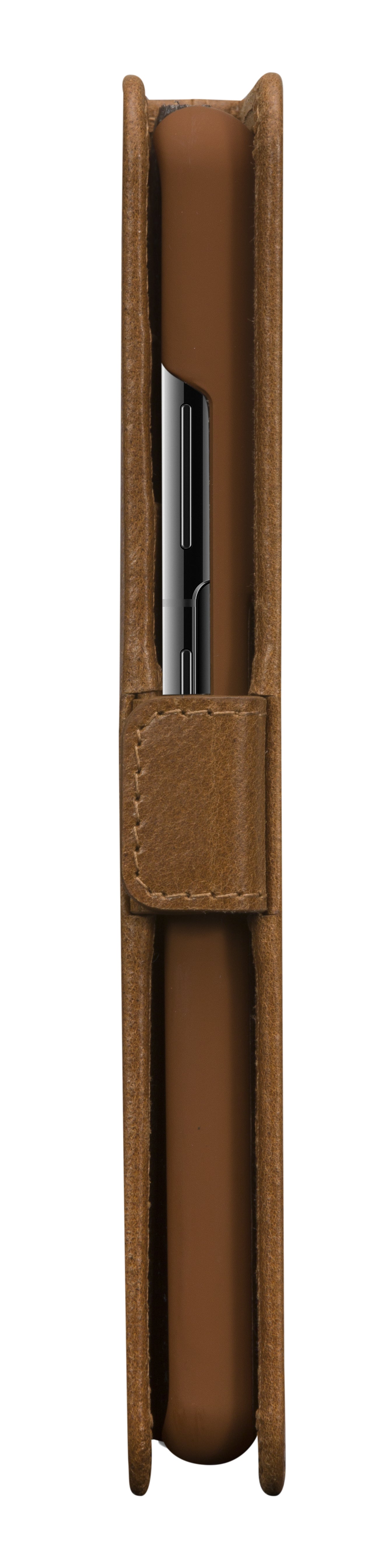 dbramante1928 Copenhagen Slim Folio – für Samsung Galaxy A53, mit Ständer, 3 Kartenfächer, Leder, Braun