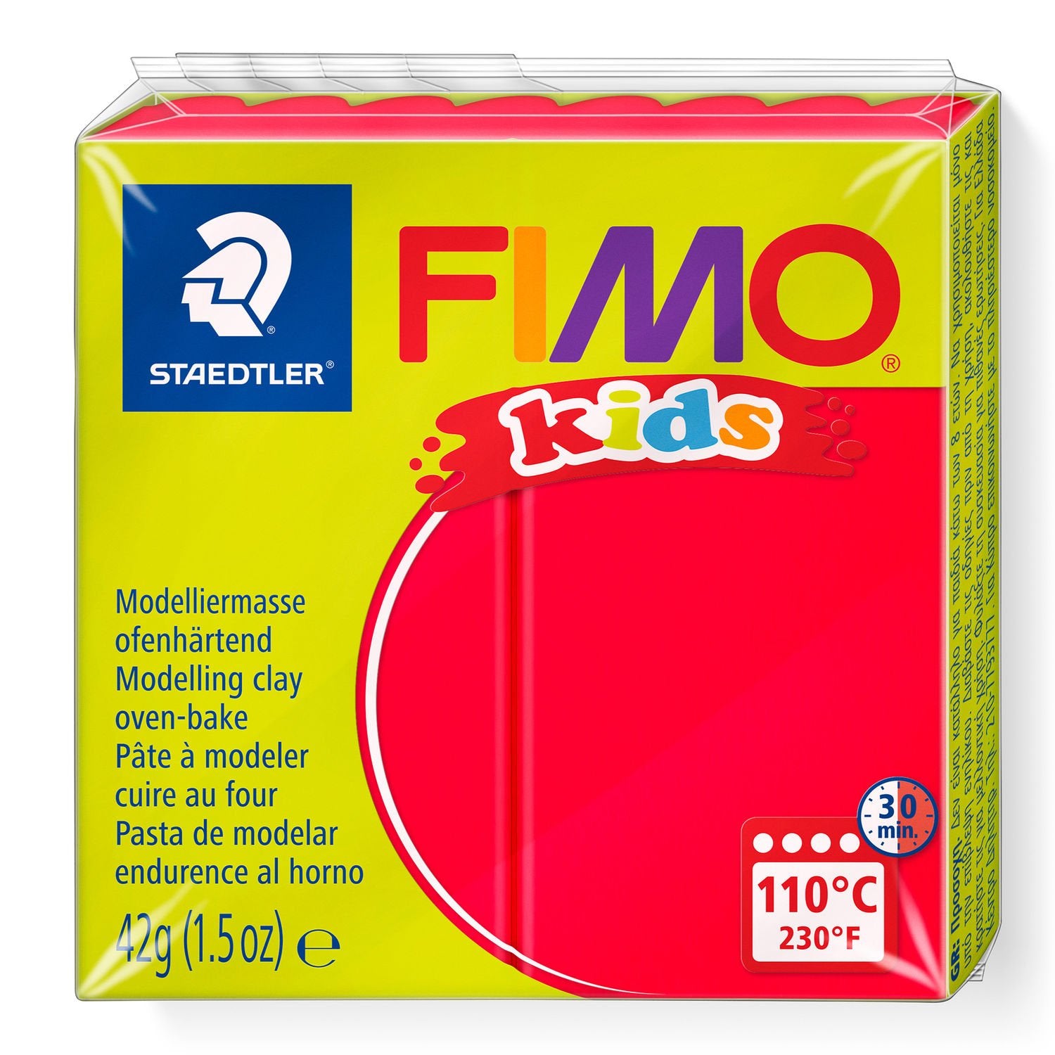 Staedtler Modelliermasse (ofenhärtend), Kids, Rot, 42 g, 1 Stk., CE, 8030-2