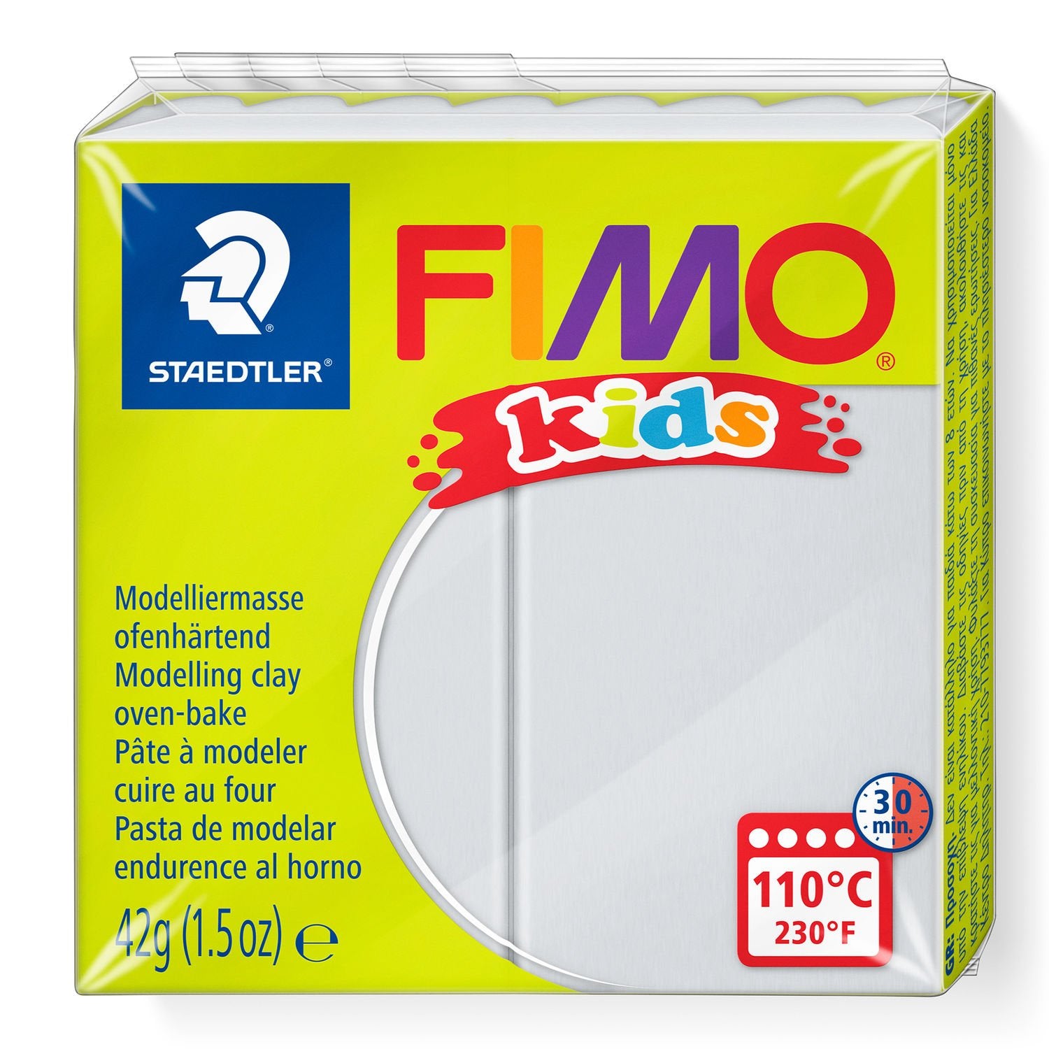 Staedtler Modelliermasse, Grau, ofenhärtend (110 °C, 30 min), 42 g, 1 Stk., CE