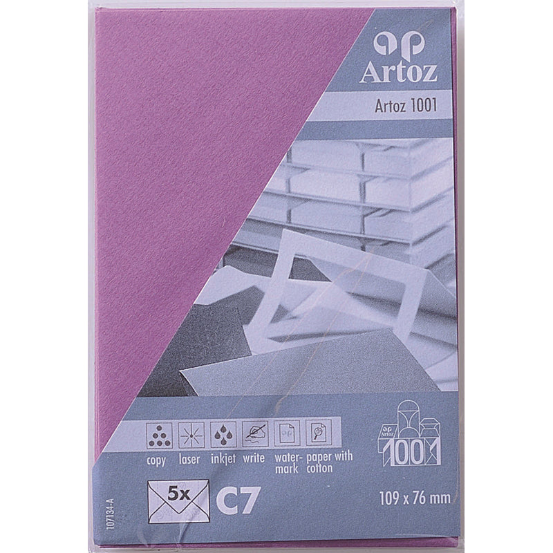 Artoz Couvert C7, ohne Fenster, selbstklebend, violett, 100 g/m² – 5 Stk.