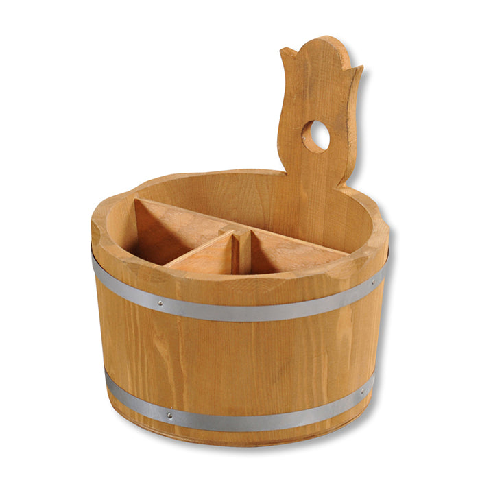 Kesper Besteckhalter 17 × 17 × 20 cm, Kiefernholz, Braun