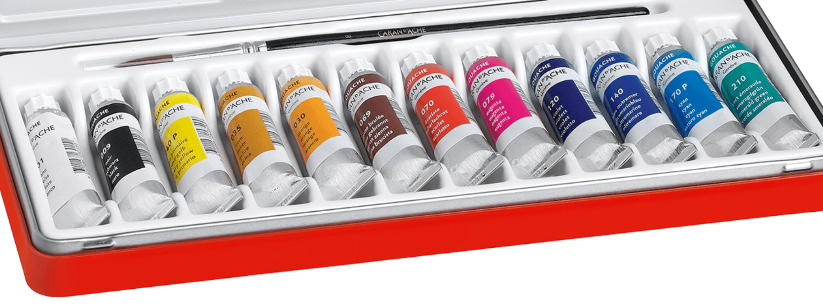 Caran d-Ache Caran d'Ache Gouache – Rot 070, Metallisch – 10 ml, Tube – für Papier, Karton