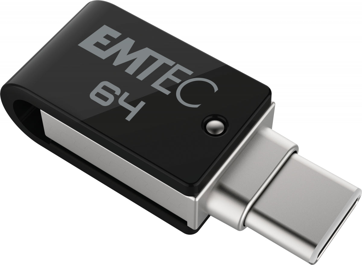 Emtec T260C USB-Stick – 64 GB, USB 3.2, Lesegeschwindigkeit bis 180 MB/s