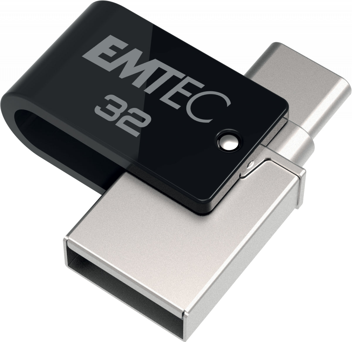 Emtec T260C USB-Stick – 32 GB, USB 3.2, silber/schwarz