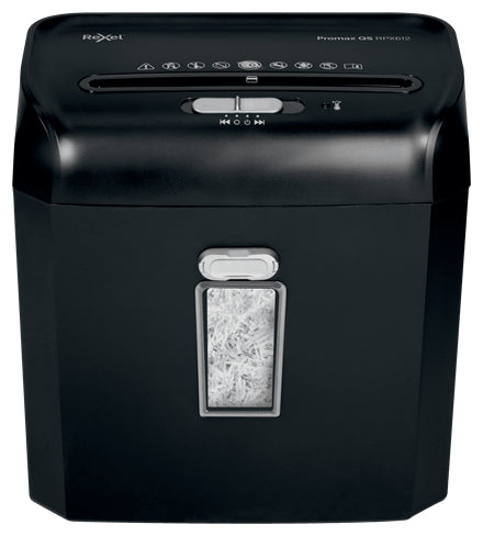 Rexel Promax QS RPX612 – Aktenvernichter, DIN P-4, Partikelschnitt 4 × 40 mm, 6 Blatt, 12 l, A4