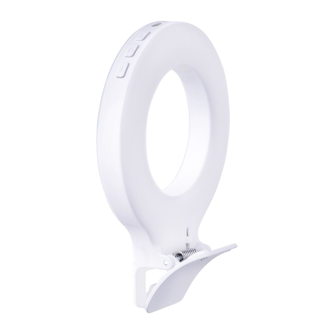 Dörr Ringlicht SLR-9 – 95 × 55 mm – dimmbar, 3 Stufen, Smartphone-Halter, Kunststoff, schwarz