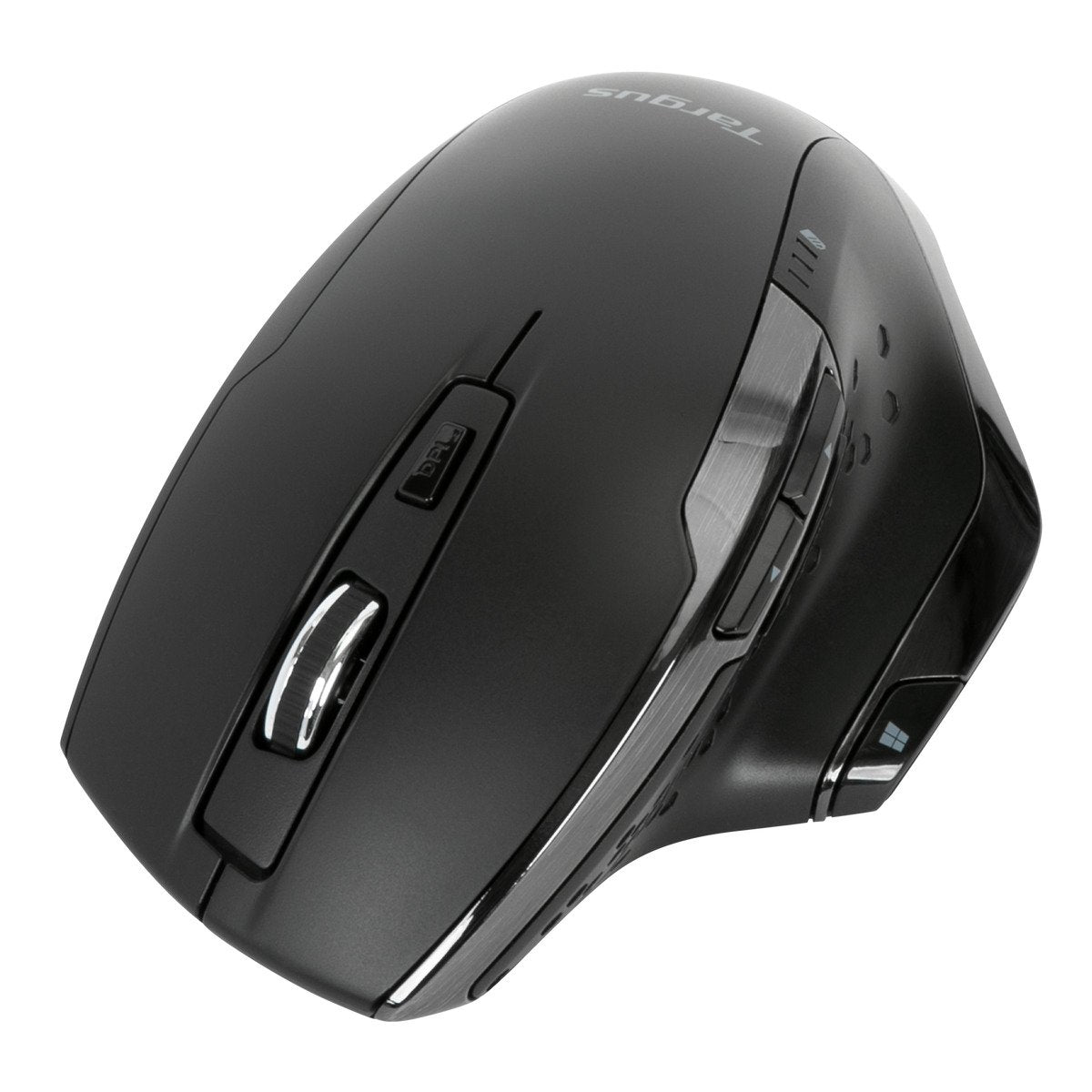 Targus Ergonomische BlueTrace Maus – Kabellos (2,4 GHz), 1600 DPI, Rechtshänder, Schwarz