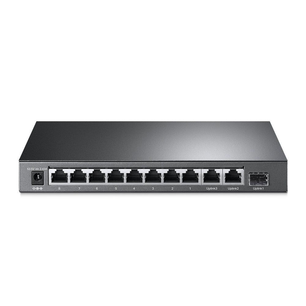 TP-Link TL-SG1210MP – Unmanaged Switch – 9× 1G, 1× Combo-SFP, PoE+, PoE-Budget 123 W, Desktop