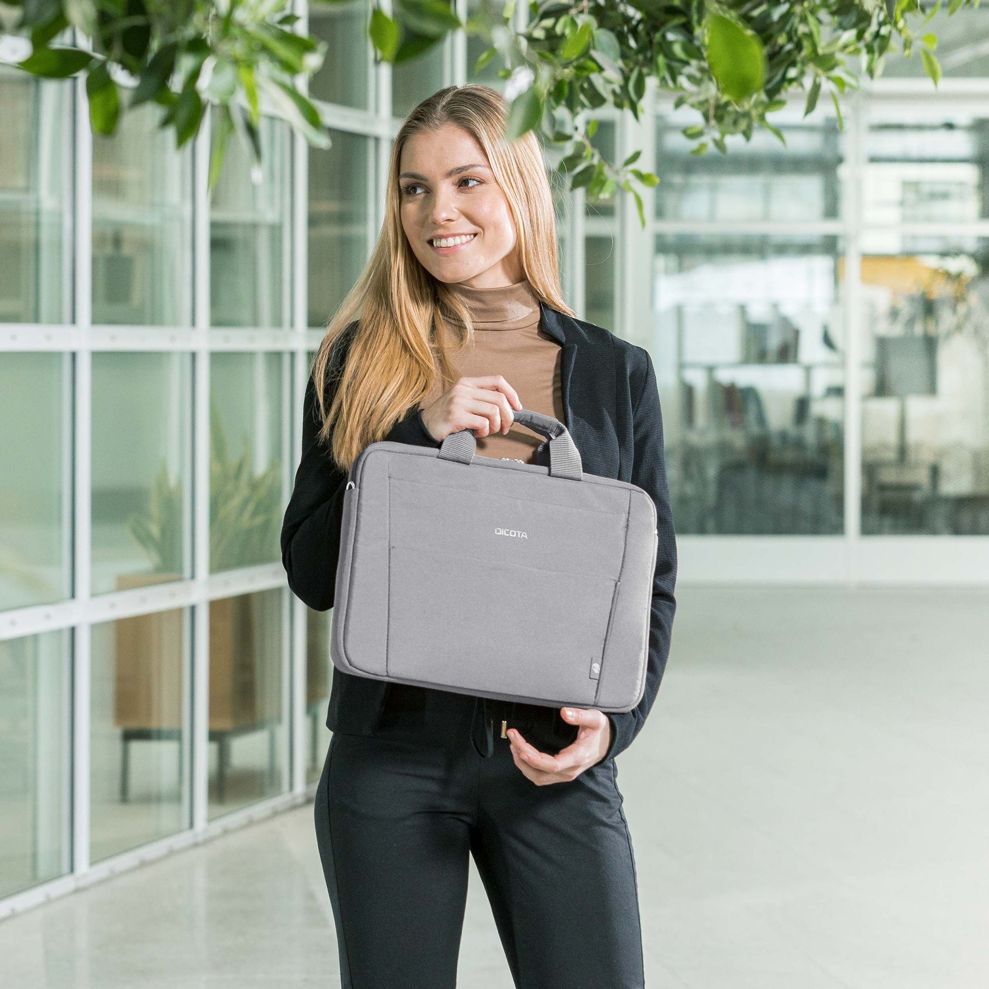 DICOTA Notebook-Tasche für bis 12,5" – aus recyceltem PET – Grau
