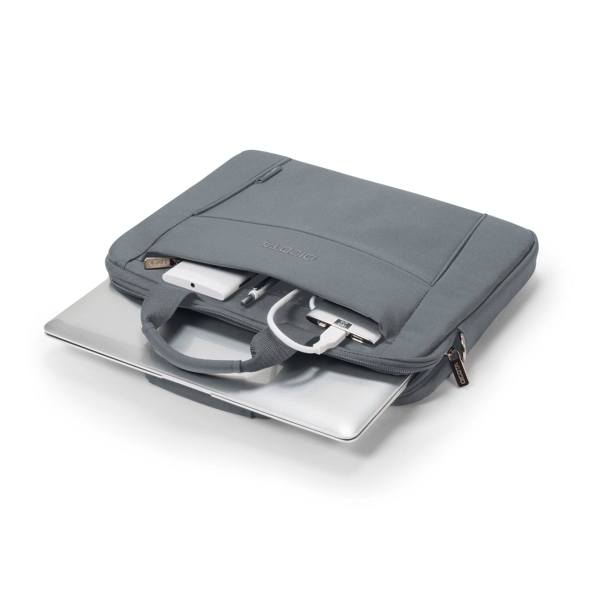 DICOTA Notebook-Tasche für bis 12,5" – aus recyceltem PET – Grau