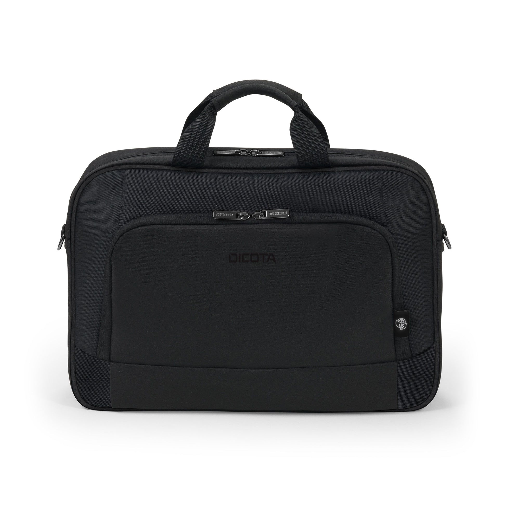DICOTA Notebook-Tasche bis 14,1" – Trolley-Band, abnehmbarer Schultergurt – Schwarz