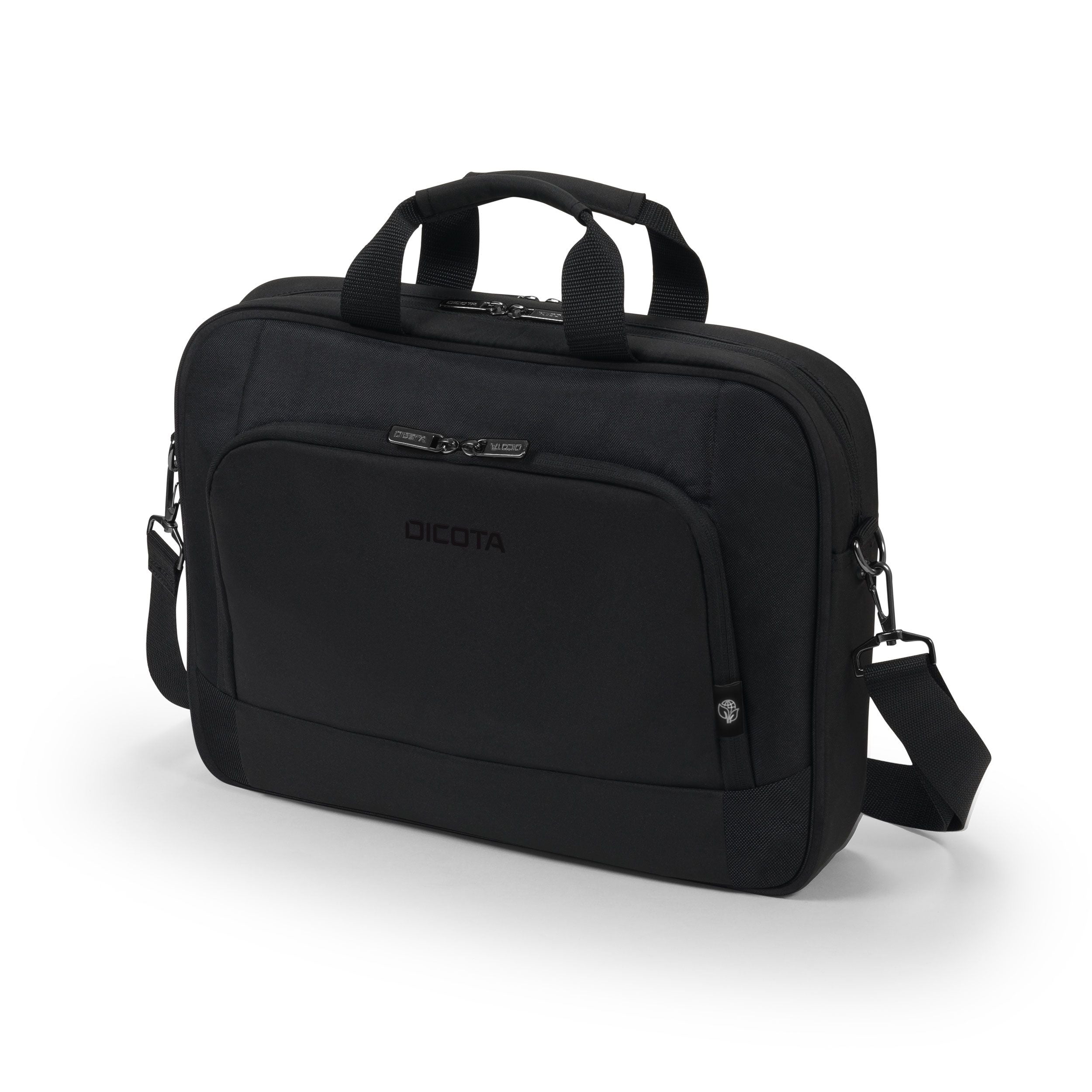 DICOTA Notebook-Tasche bis 14,1" – Trolley-Band, abnehmbarer Schultergurt – Schwarz
