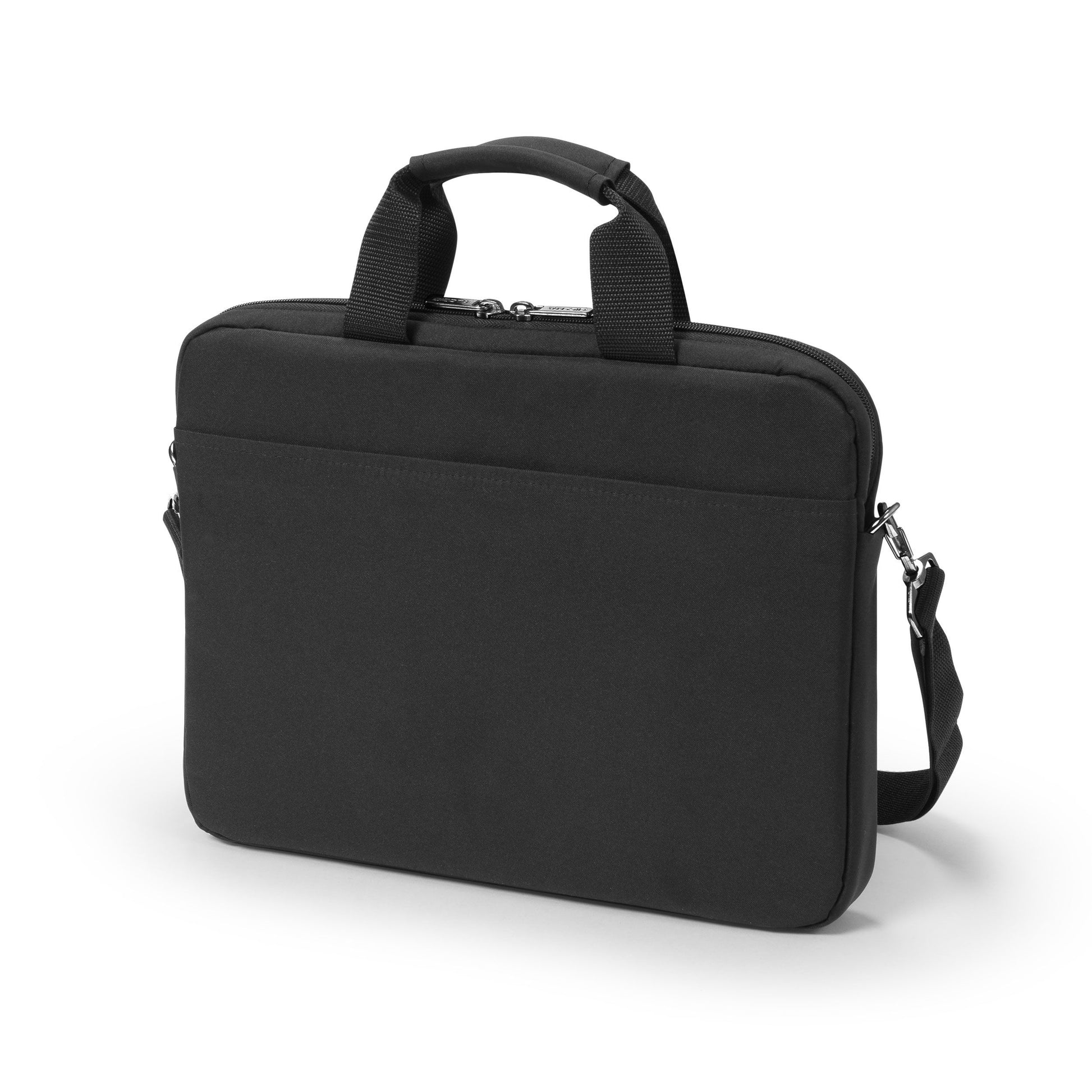 DICOTA Notebook-Tasche bis 14,1" – abnehmbarer Schultergurt, aus recyceltem PET – Schwarz