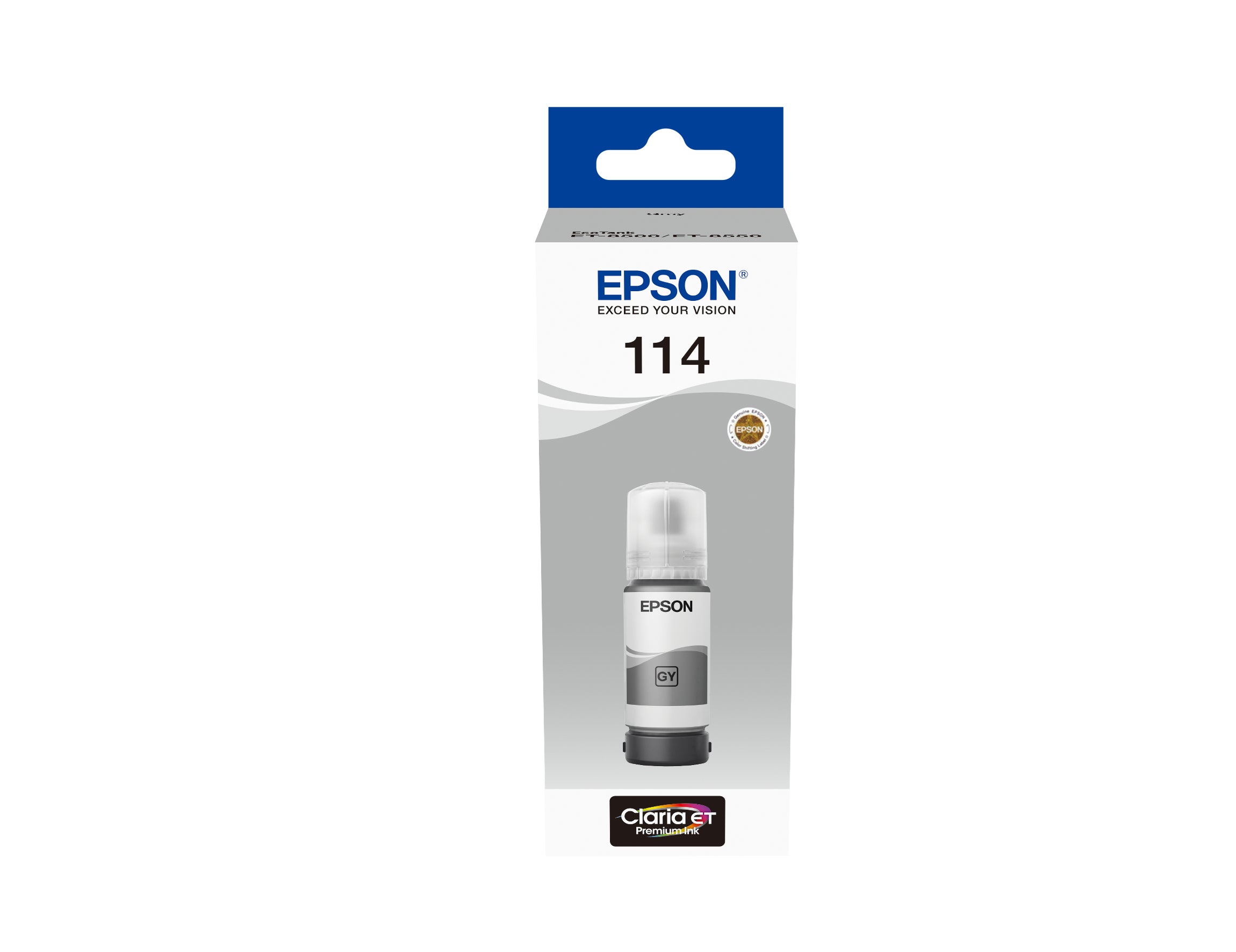 Epson 114 Grau Tintenpatrone (Original) – 70 ml – für Epson EcoTank ET-8550/ET-8500 – T07B540