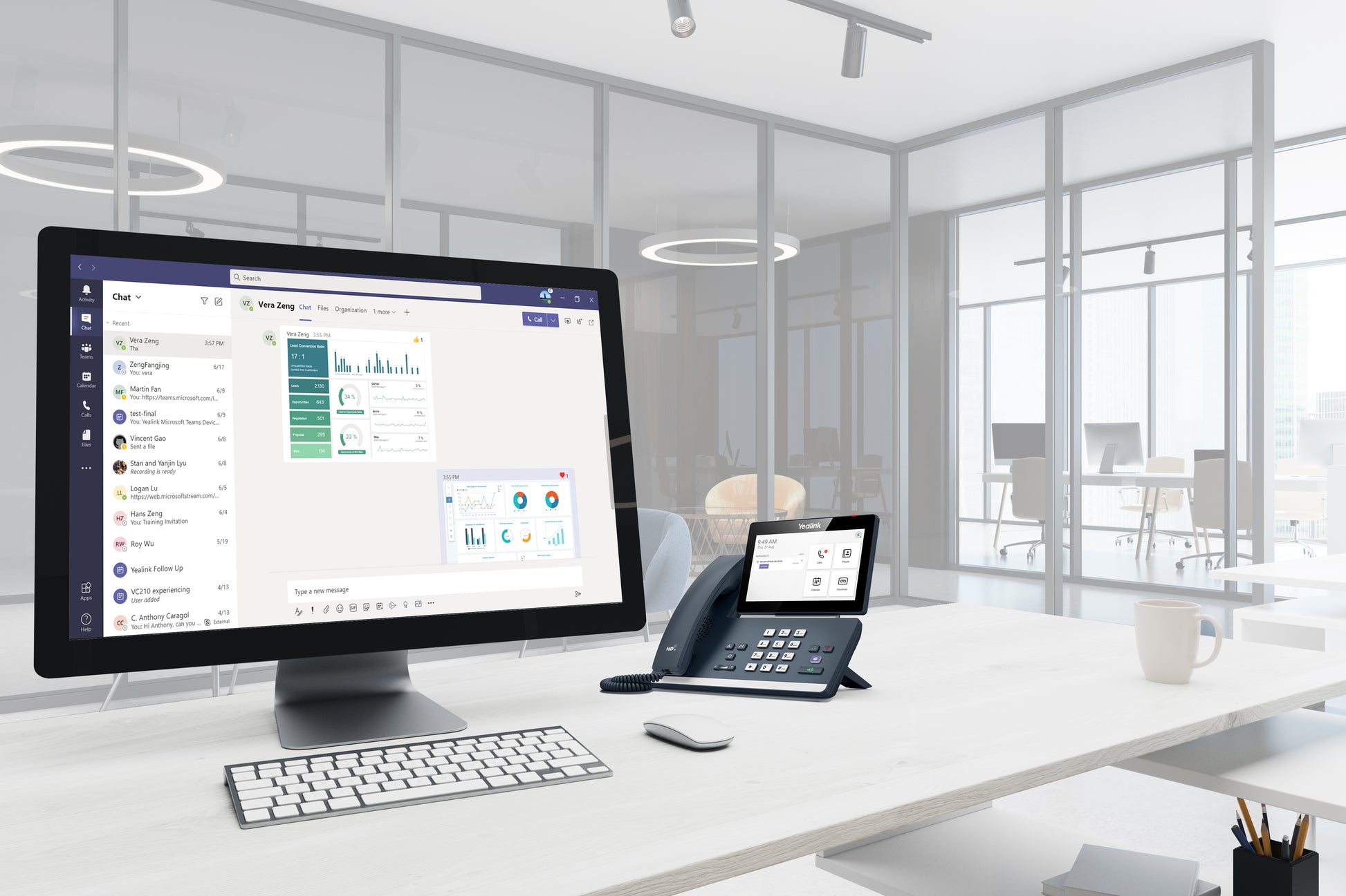 Yealink MP58 – WLAN-Telefon (Handgerät), für Microsoft Teams, Grau