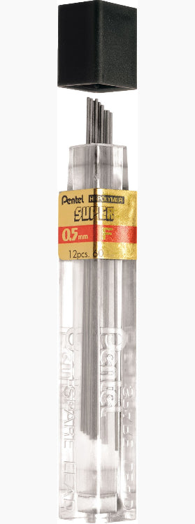 Pentel Bleistiftminen – Graphit, 0,5 mm, F, 12 Stk.