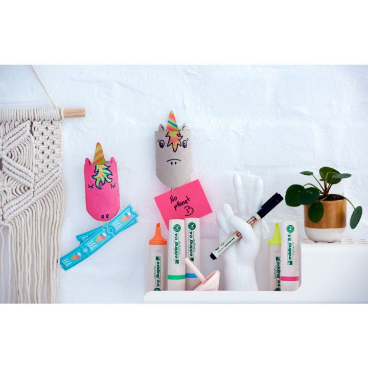 Edding EcoLine Textmarker Orange – Keilspitze, 2–5 mm, nachfüllbar, Blauer Engel