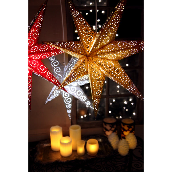 Star Trading Deckenleuchte – 60 × 16 cm, Gold, E14-Fassung, exkl. Leuchtmittel, Papier