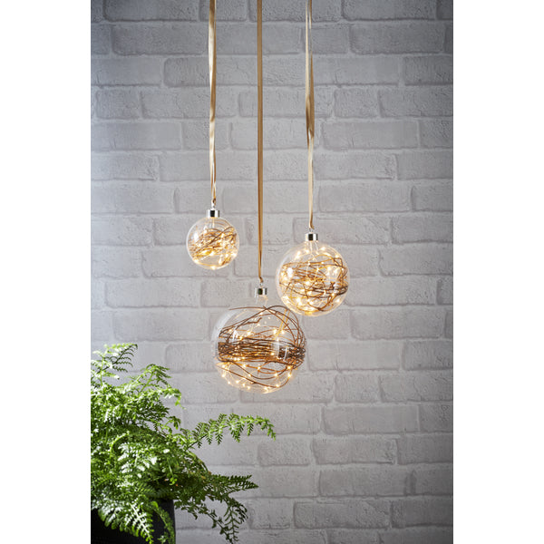 Star Trading Glow Dekorationsfigur – 20 × 21 × 20 cm – Glas, Transparent, 40 LEDs