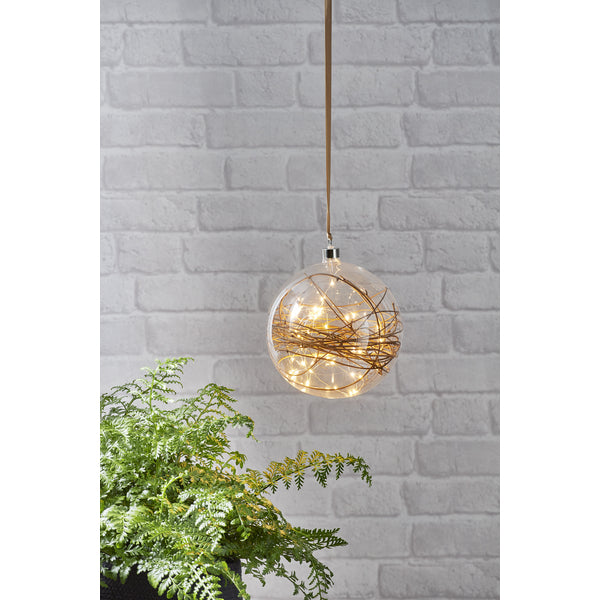 Star Trading Glow Dekorationsfigur – 20 × 21 × 20 cm – Glas, Transparent, 40 LEDs