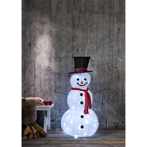 Star Trading Dekorative Aussenleuchte Tecidy – 120 cm, 3,6 W, Neutralweiss, IP44, Netzbetrieb, Timer 6/18 h, Weiss