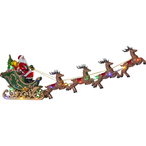 Star Trading Dekolicht Deerville – 17 × 48 × 8 cm, RGB, Timer 6 h/18 h, Batteriebetrieb 3× AAA
