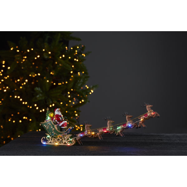 Star Trading Dekolicht Deerville – 17 × 48 × 8 cm, RGB, Timer 6 h/18 h, Batteriebetrieb 3× AAA