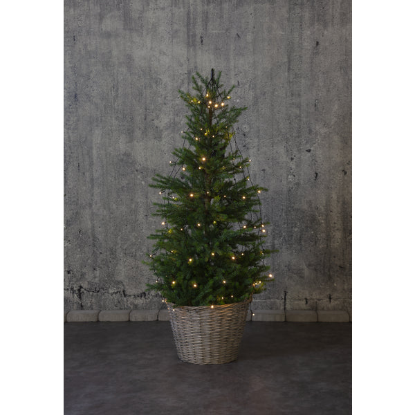 Star Trading Lichterkette – 2,7 m, 3,84 W, Warmweiss, IP44, Batteriebetrieb, Timer 6/18 h, Grün, PVC