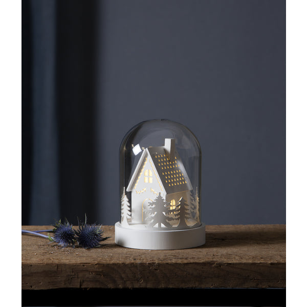 Star Trading Dekolicht – Ø 12,5 × 17,5 cm, 0,18 W, Warmweiss, Weiss, batteriebetrieben, Timer