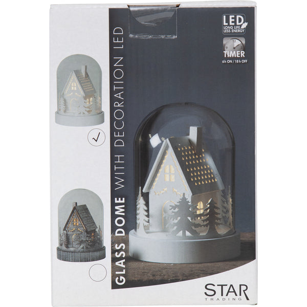 Star Trading Dekolicht – Ø 12,5 × 17,5 cm, 0,18 W, Warmweiss, Weiss, batteriebetrieben, Timer
